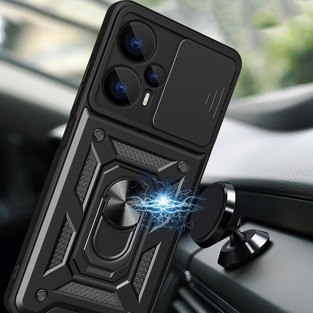 Techsuit CamGuard protective case for Realme GT 6/GT 6T - Black