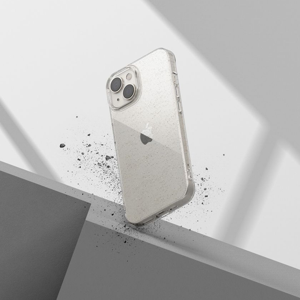 Transparent case with glitters for Motorola Edge 50 Fusion - Transparent