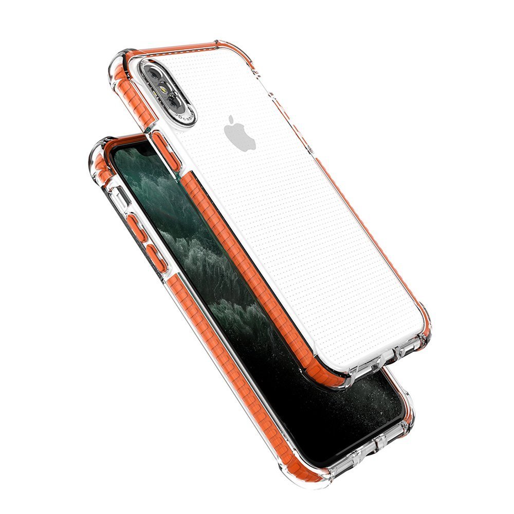 Spring Armor silicone case with colored rim for Apple iPhone X/iPhone XS - Dark blue
