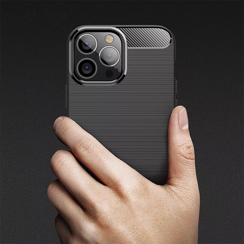 Carbon Shield TPU Case for Apple iPhone 14 - Dark blue