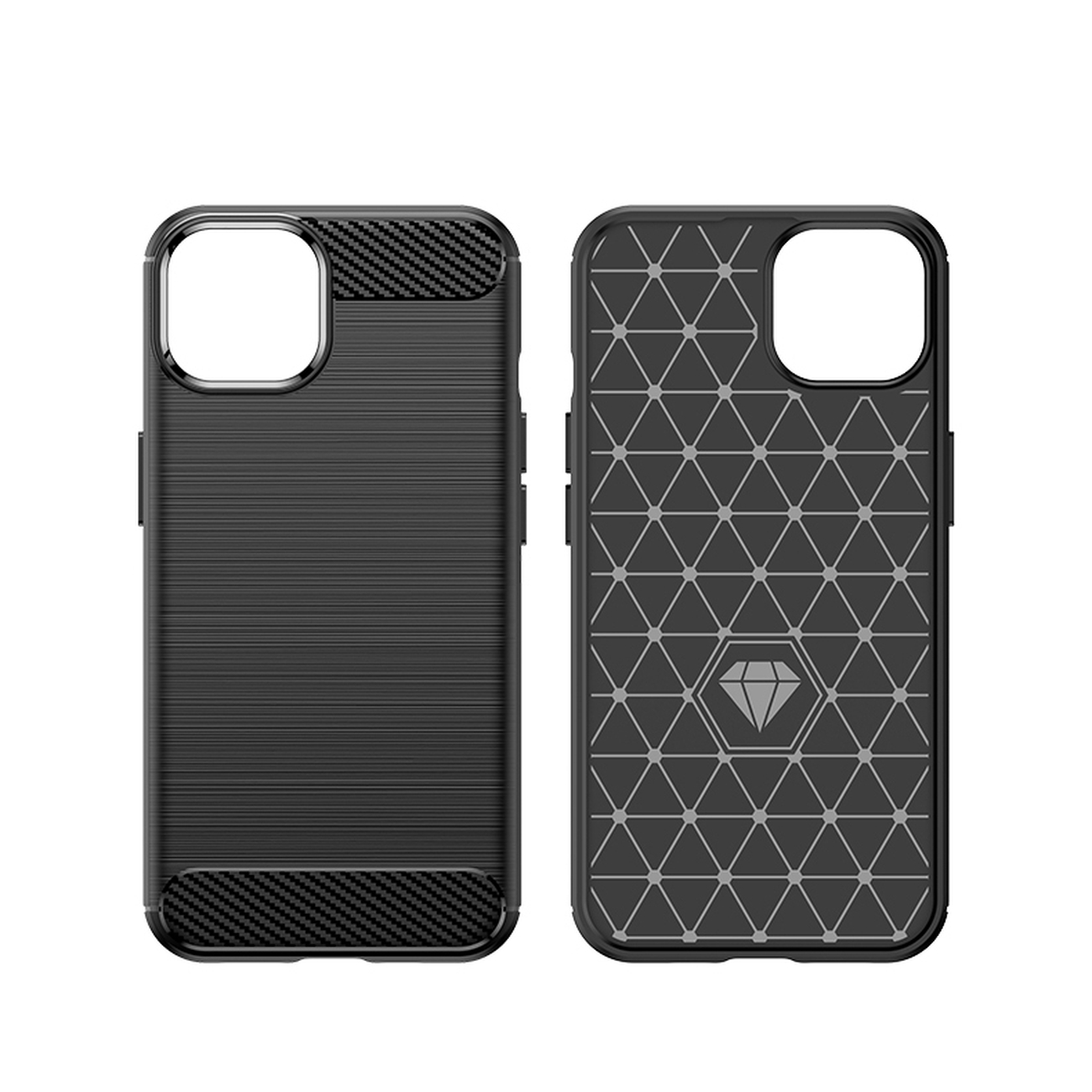 Carbon Shield TPU Case for Apple iPhone 14 - Dark blue