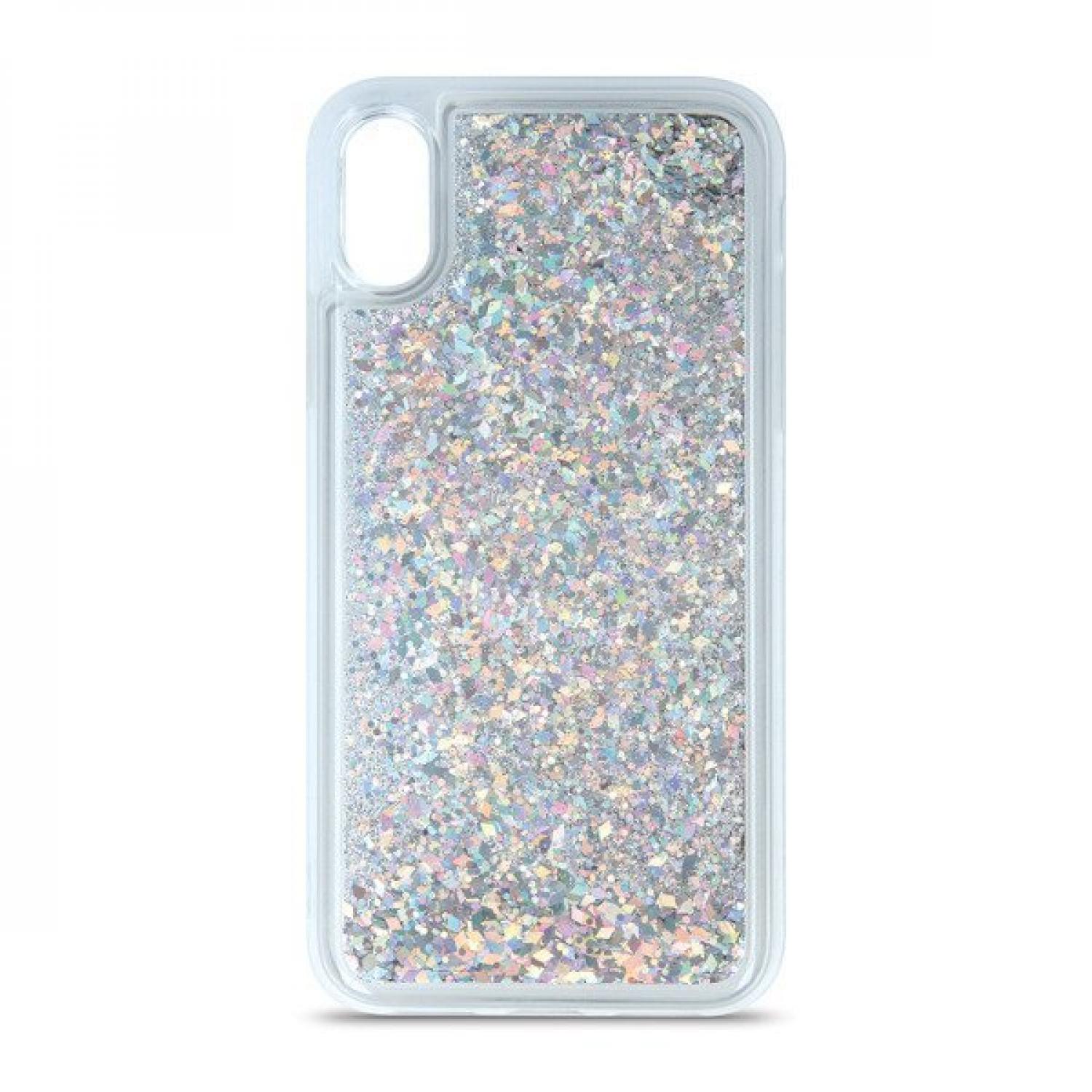 Case with glitters for Samsung Galaxy A60 - Silver
