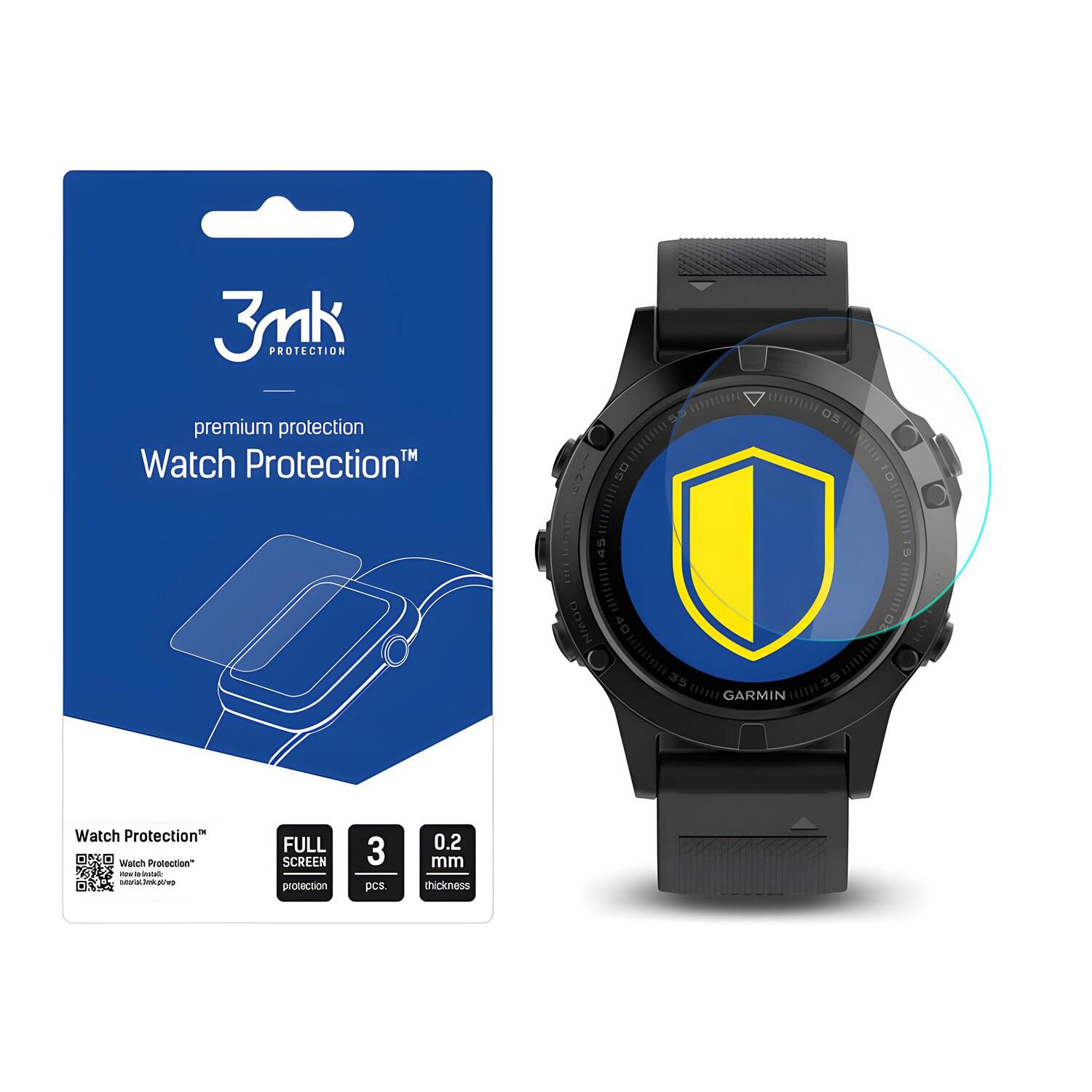 3mk protective glass for watches for Garmin Fenix 5 47 mm - Transparent