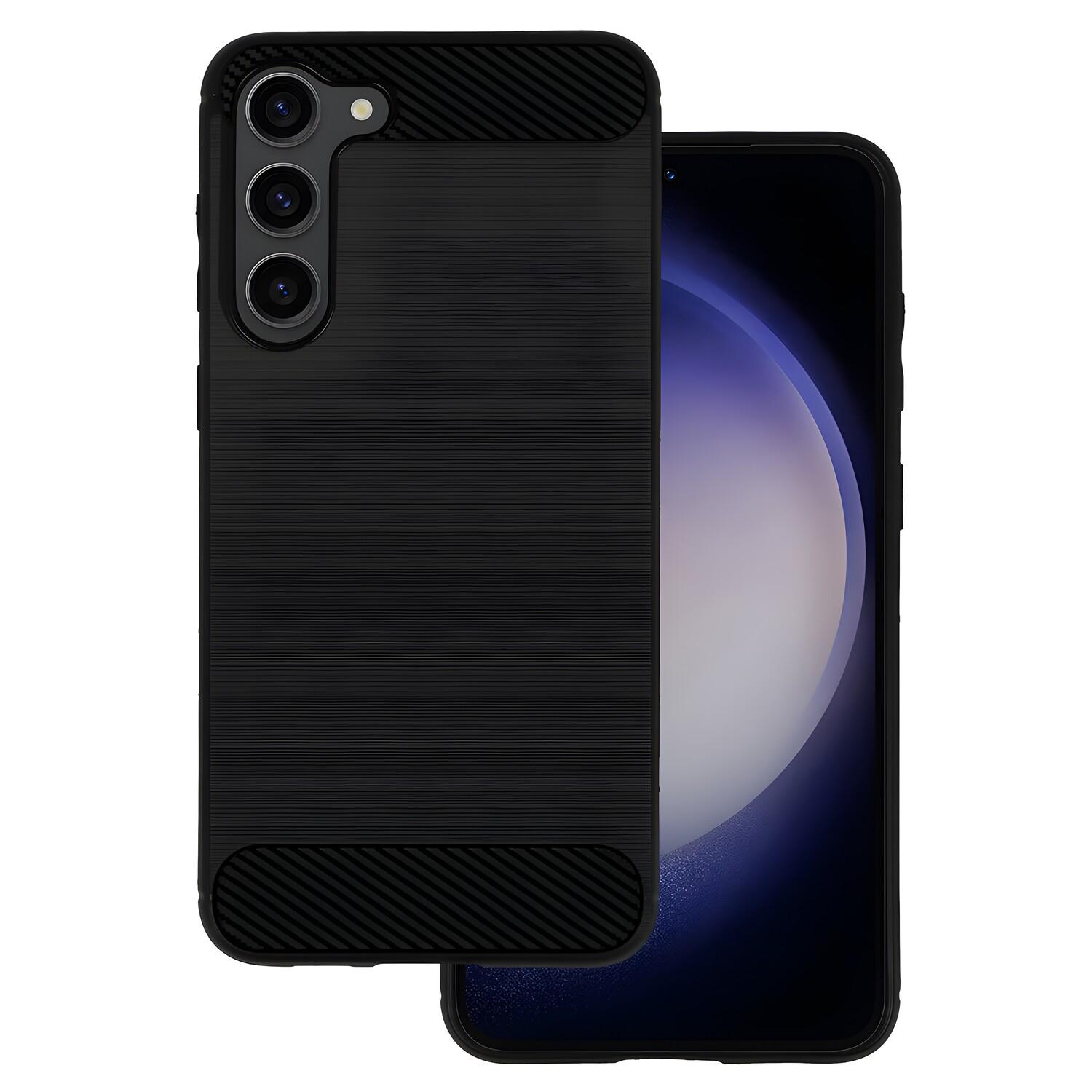 Carbon Shield TPU Case for Samsung Galaxy S23 Plus - Black