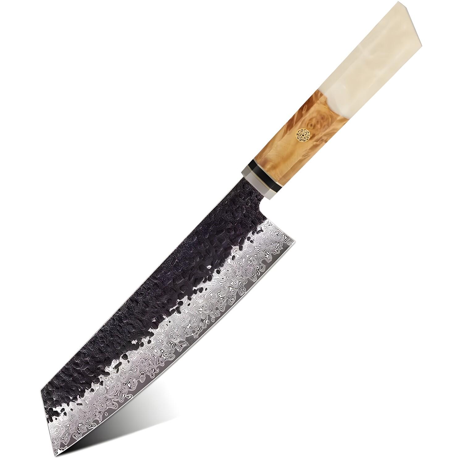 Damascus kitchen knife Airi - Kiritsuke / White