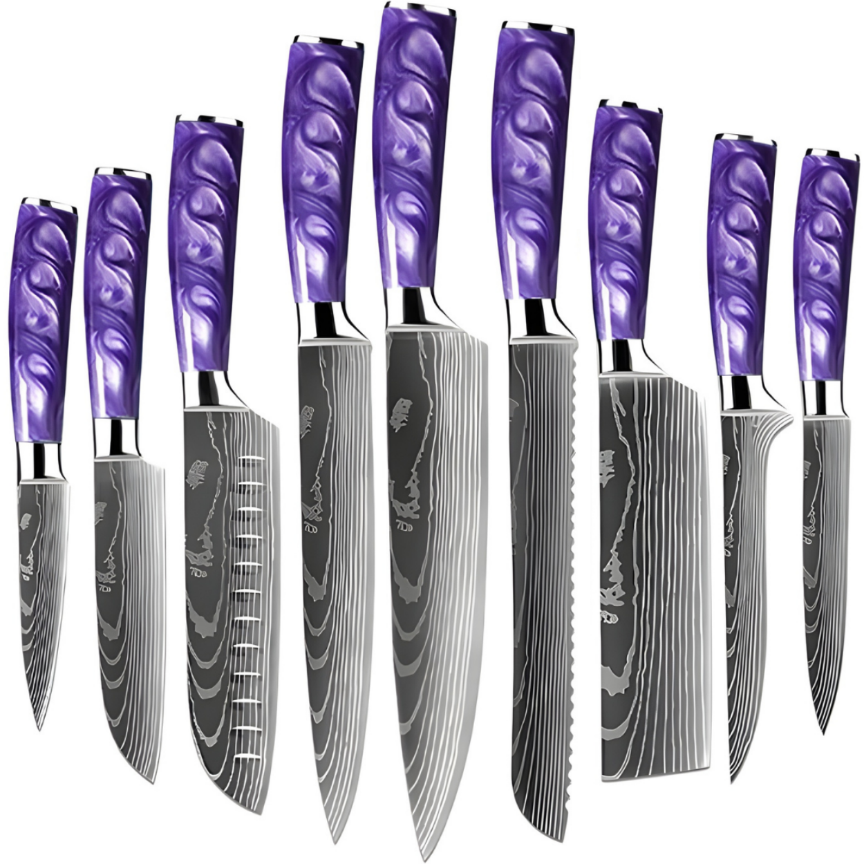 BL-38116 Kitchen Knife - Utility / Black / Brown