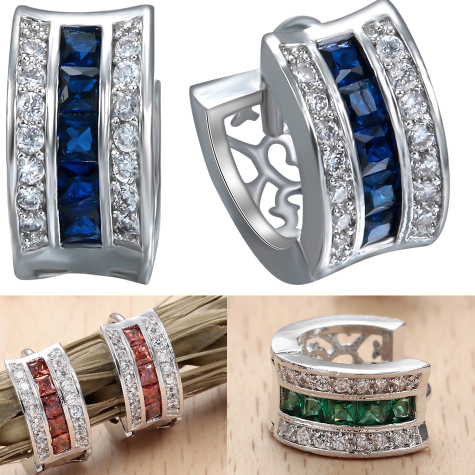 DI-2382 Earrings - Silver/Blue