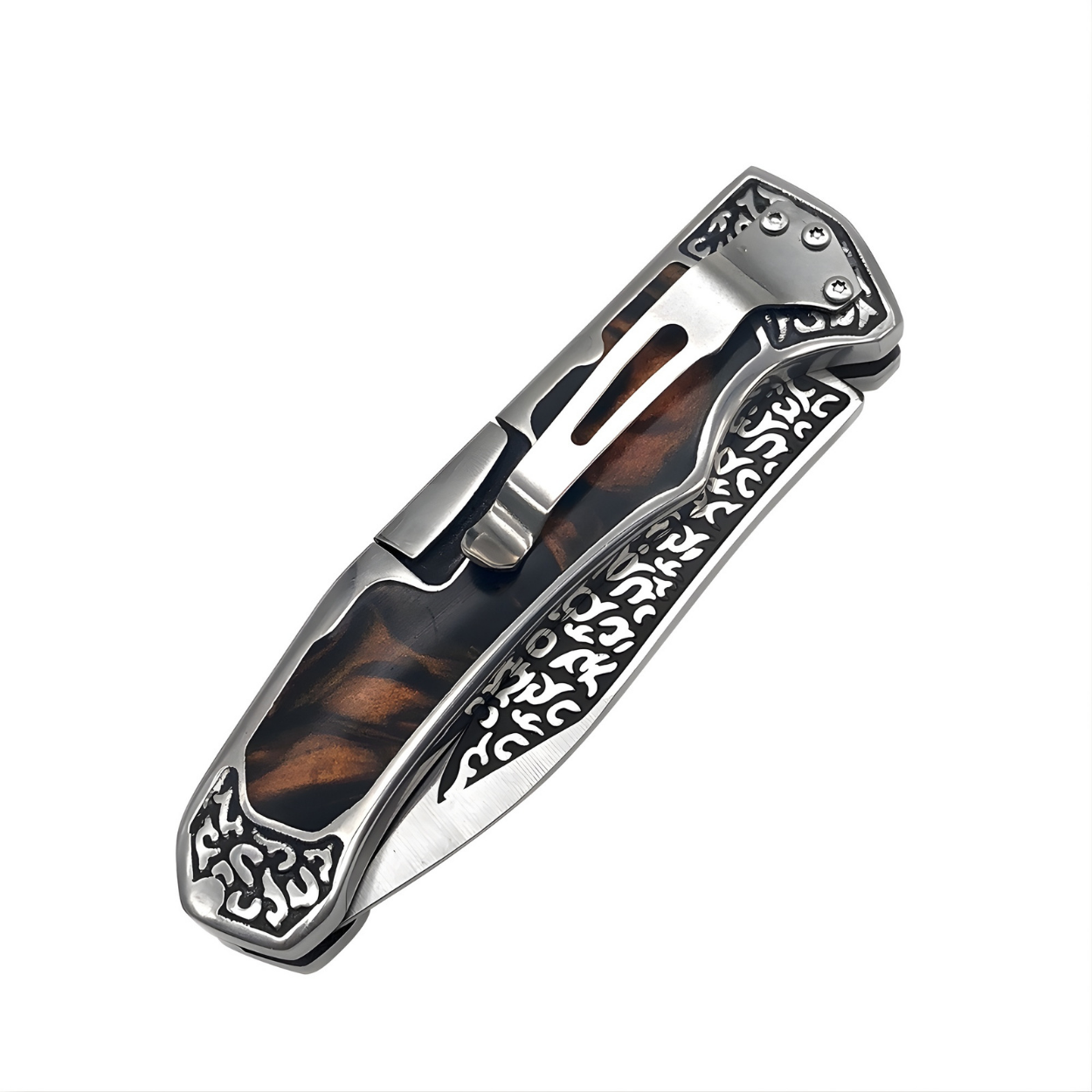 Outdoor Folding Knife A3154 - Brown / Black