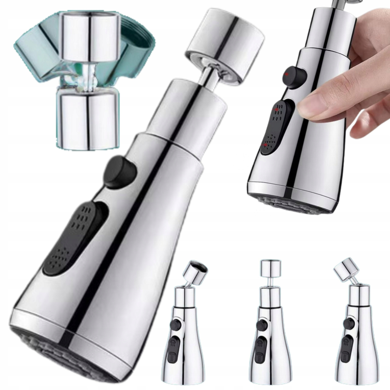 Water-Saving Faucet Aerator - Silver