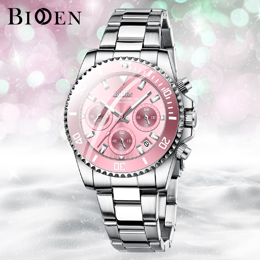 BIDEN WO-14638 Watch - Silver / Purple
