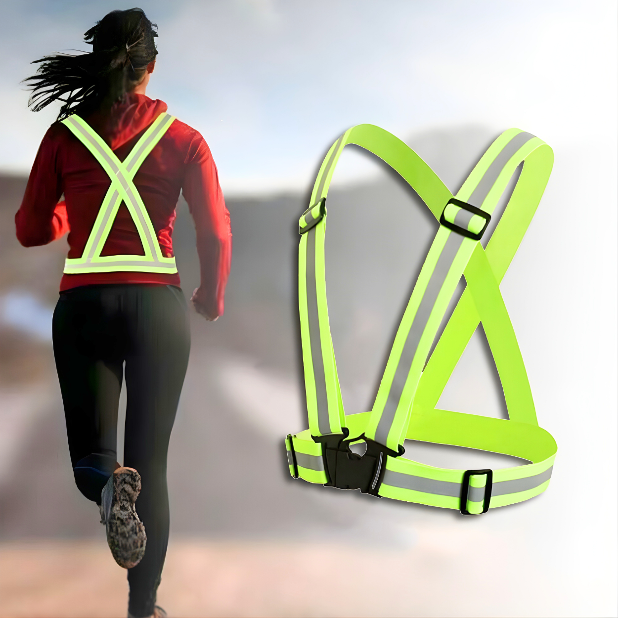 Reflective Vest - Green / Gray