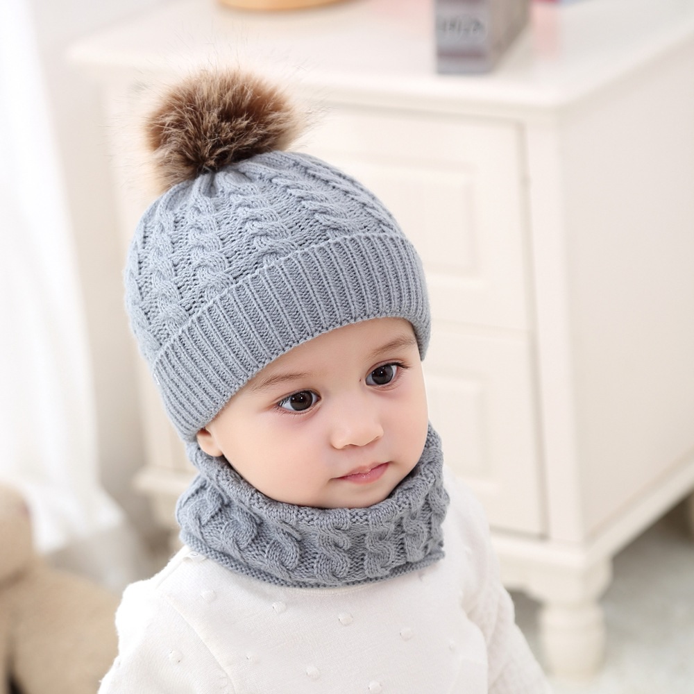Children hat and neckerchief - Gray