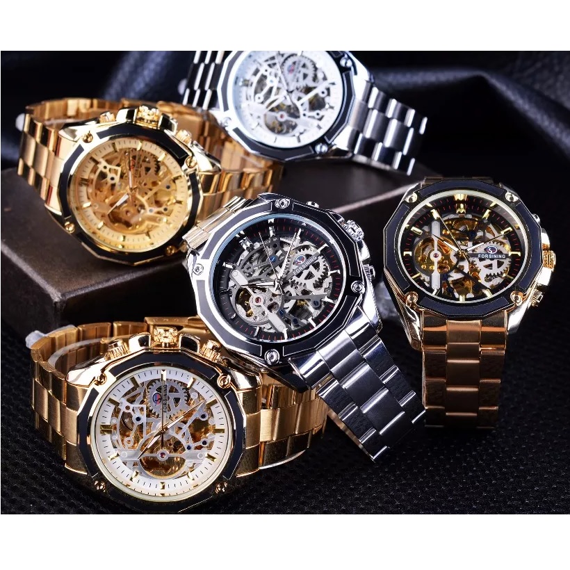 Watch FORSINING - Gold / Black
