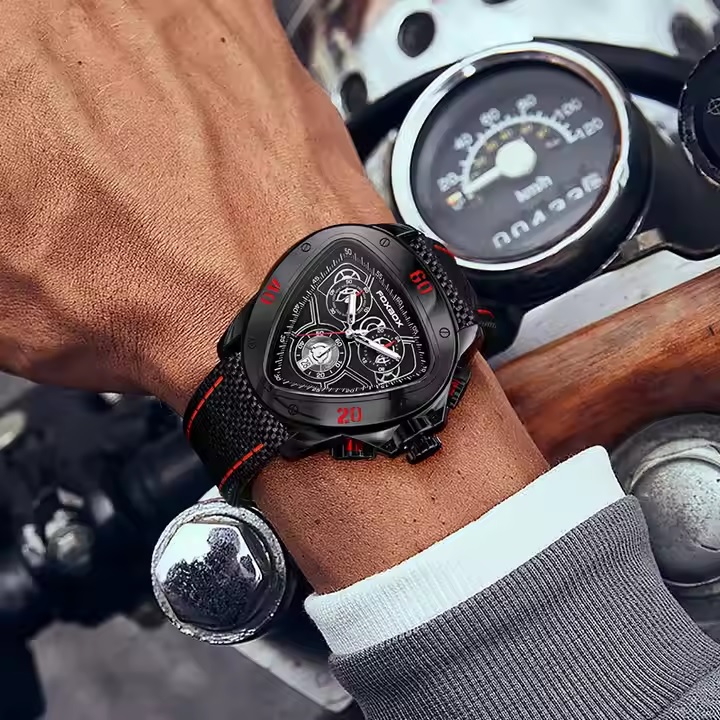 FOXBOX TR-34959 Watch - Black / Silver