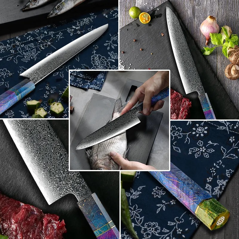 IK-27680 Damask Kitchen Knife Set - Multicolored