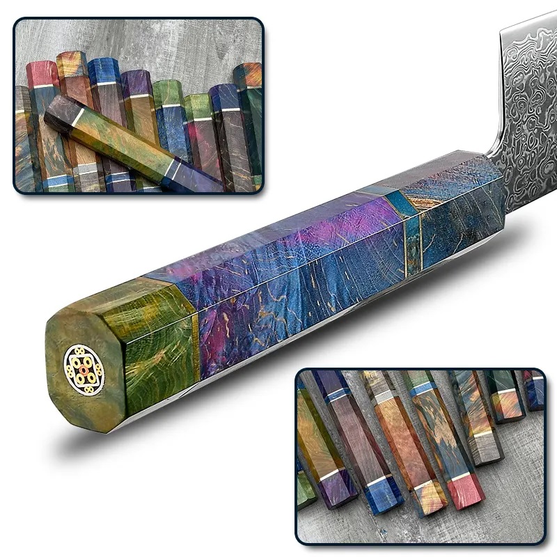 IK-27680 Damask Kitchen Knife Set - Multicolored