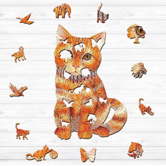 Wooden puzzle-Katze/M