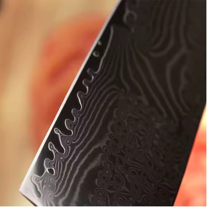 TA-37579 Damascus Kitchen Knife Set - Black / Gray