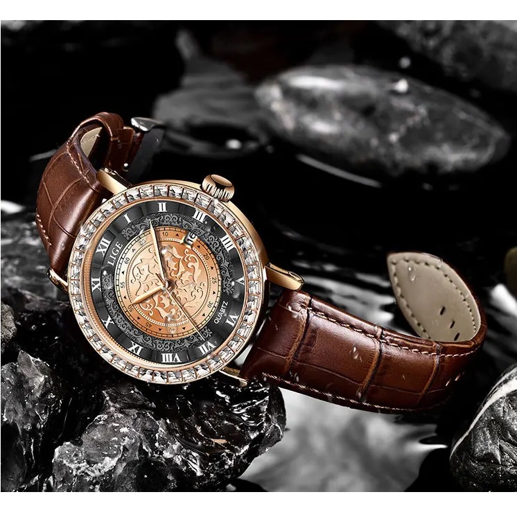 LIGE DE-29501 Watch - Black/Silver