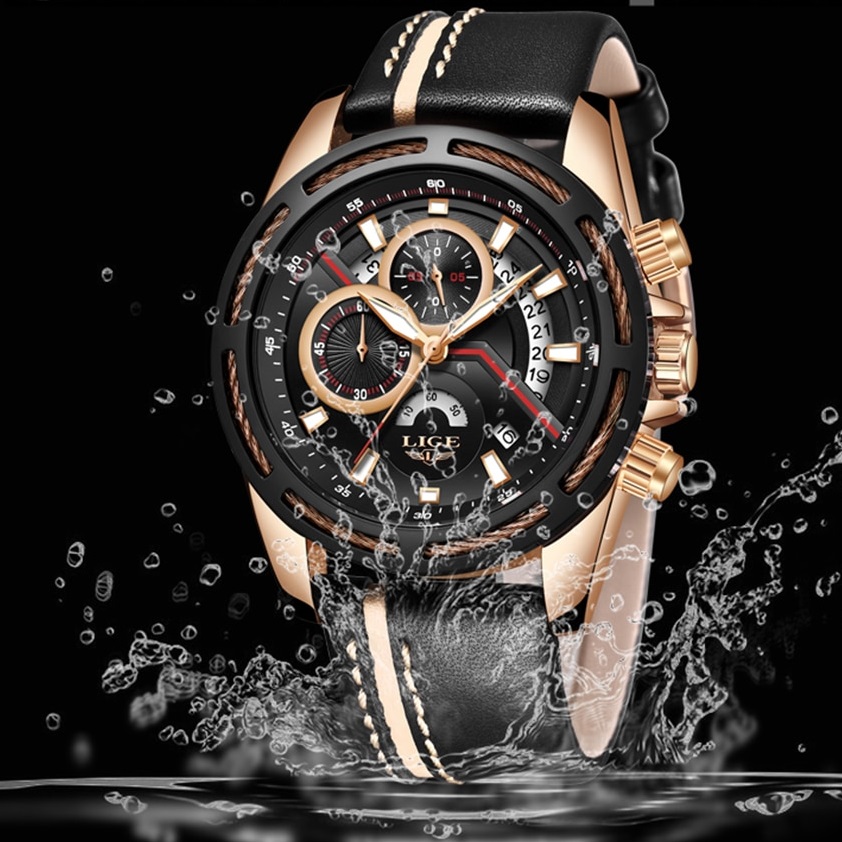 LIGE WH-4070 Watch - Black