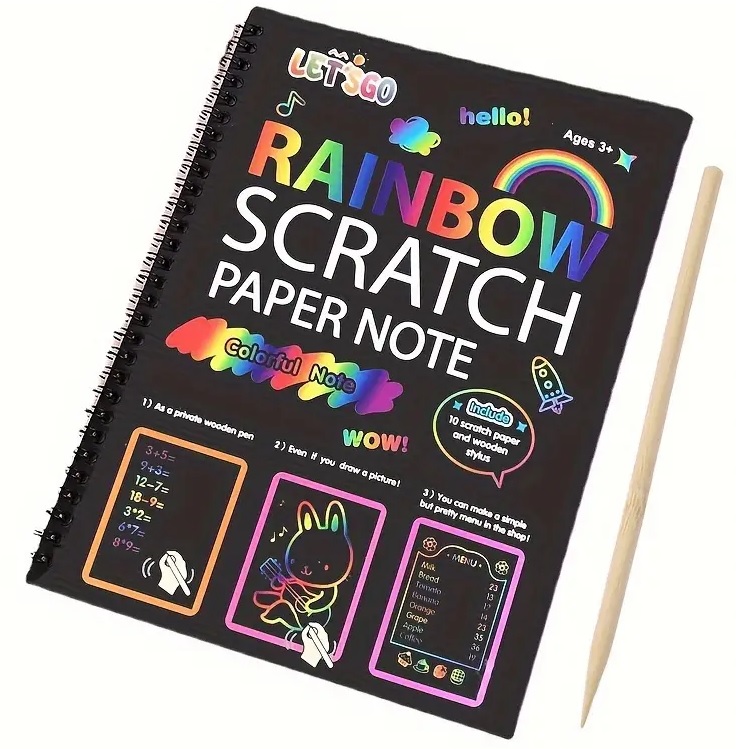 Scratch-off notebook - Rainbow