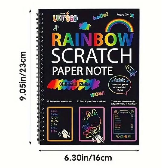 Scratch-off notebook - Rainbow