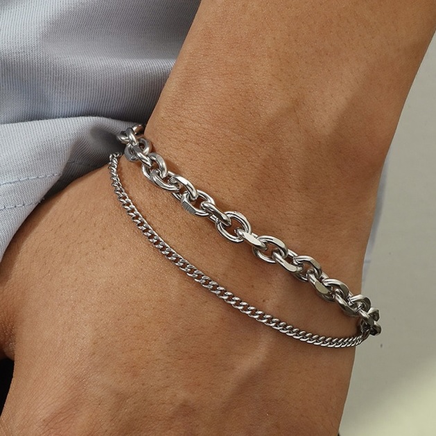 DO-20980 Men's Arm Chain - Silver