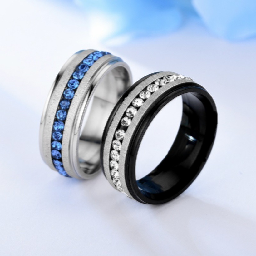 NO-17164 Ring - Black / Silver / 69mm