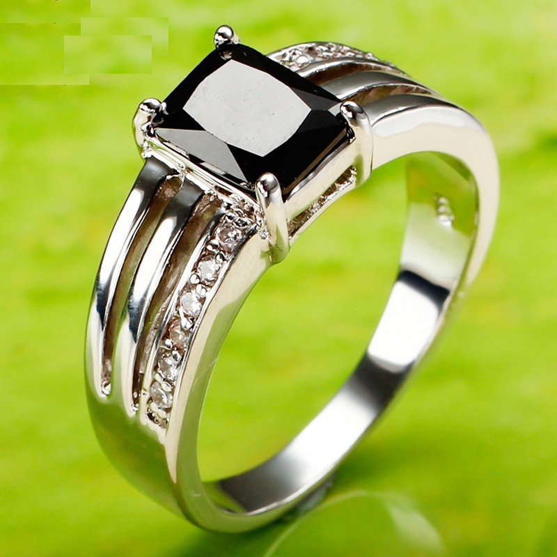 Ring VI-1817 - Silver/ Black/ 54mm