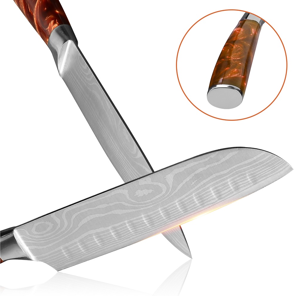 BL-38116 Kitchen Knife - Utility / Black / Brown