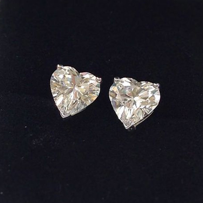 Small Hearts Earrings - Yellow