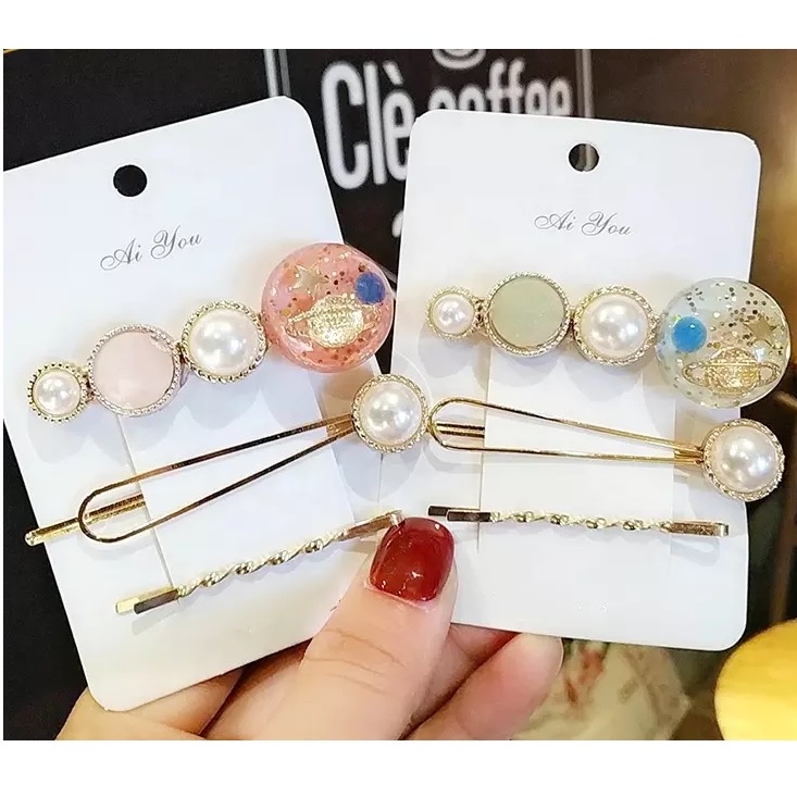Sky Hair Clips - Pink