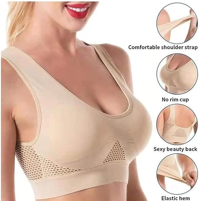 Sports seamless bra-White/L