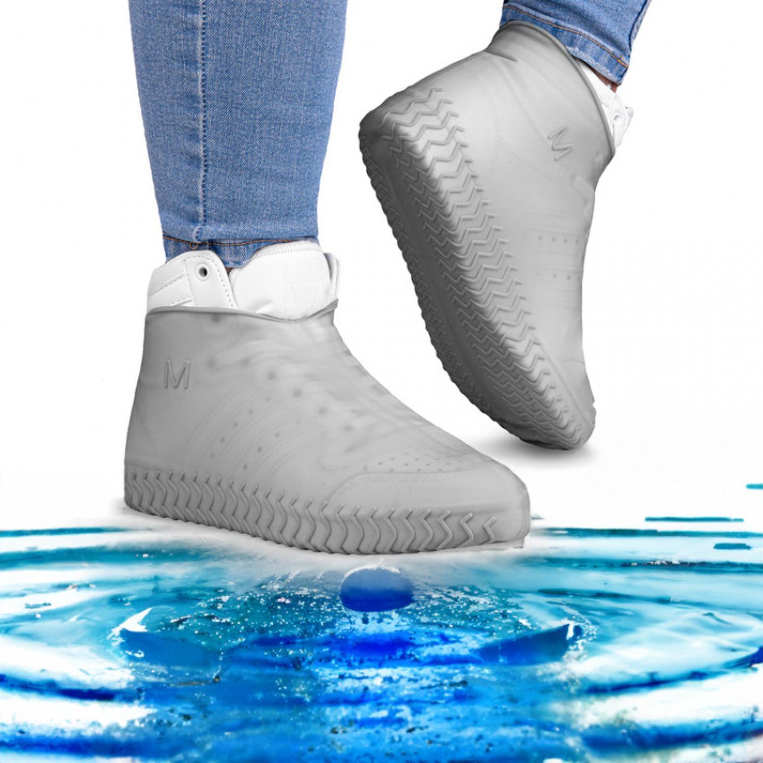 Waterproof shoe covers – White / L