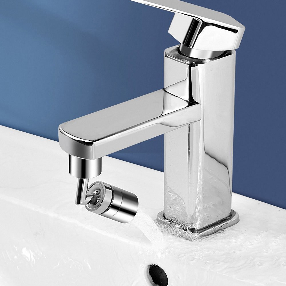 Universal faucet attachment with a spout - Silver