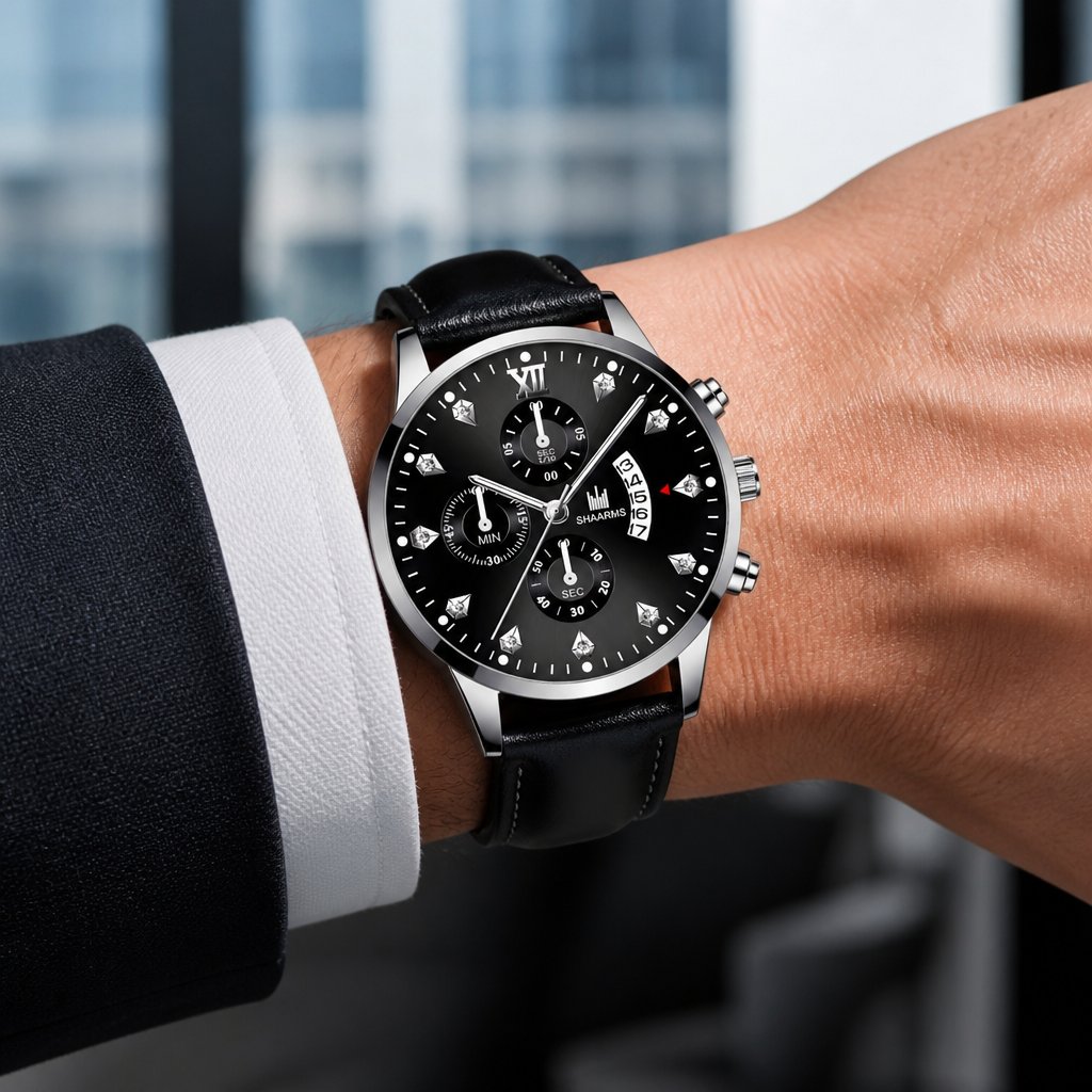 QU-14268 Watch - Black/Silver