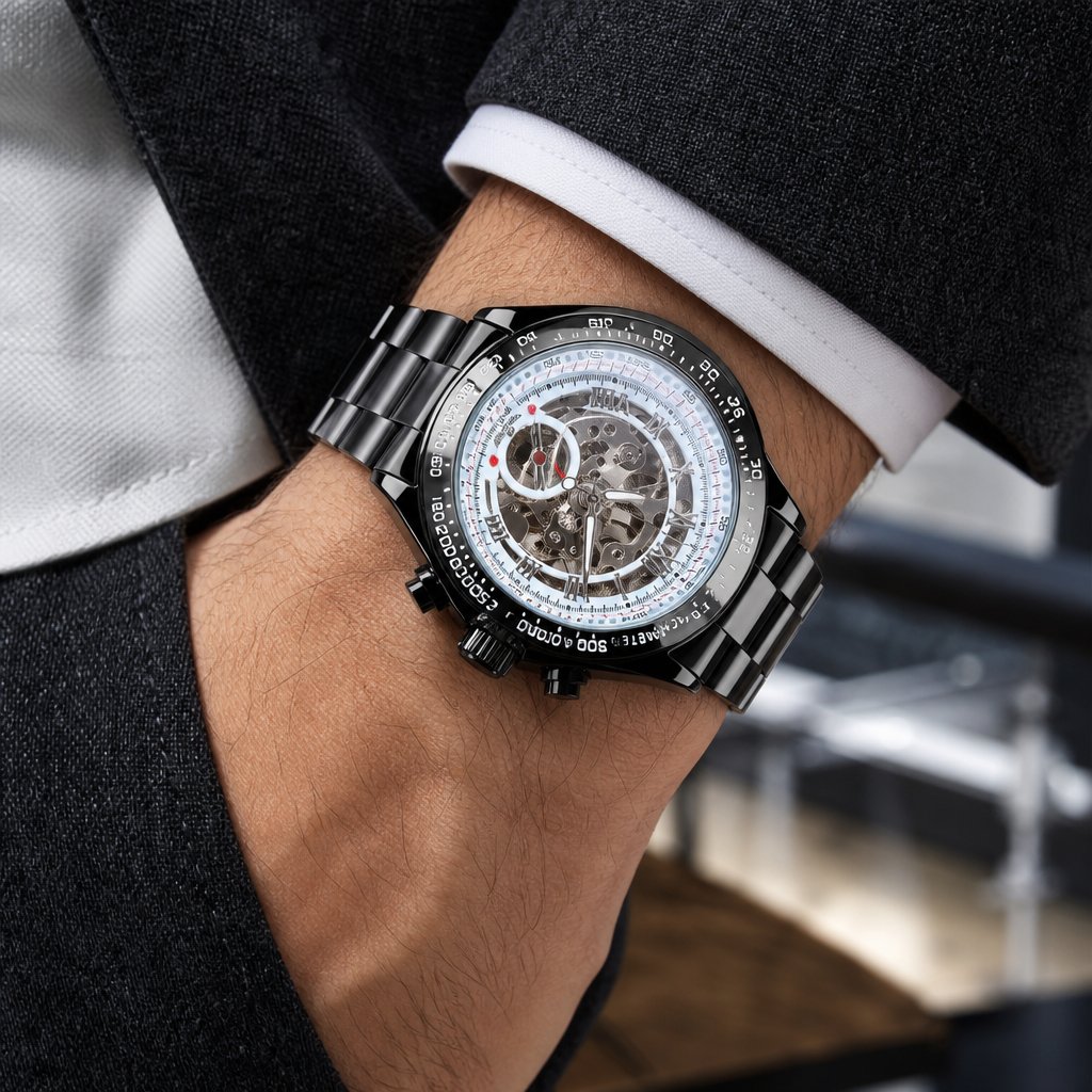 BO-14424 Men's Watch - Black/White