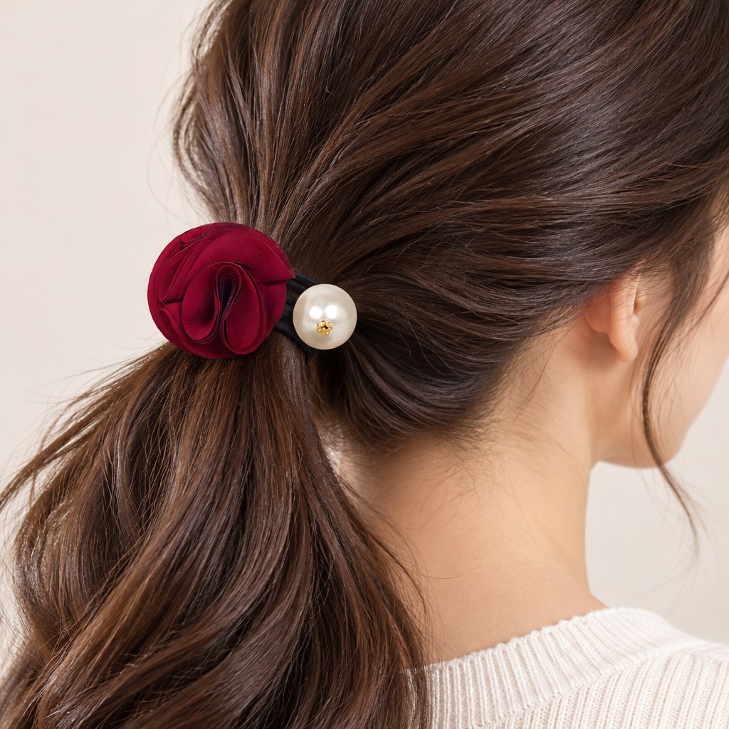 ROSE Hair Tie - Red