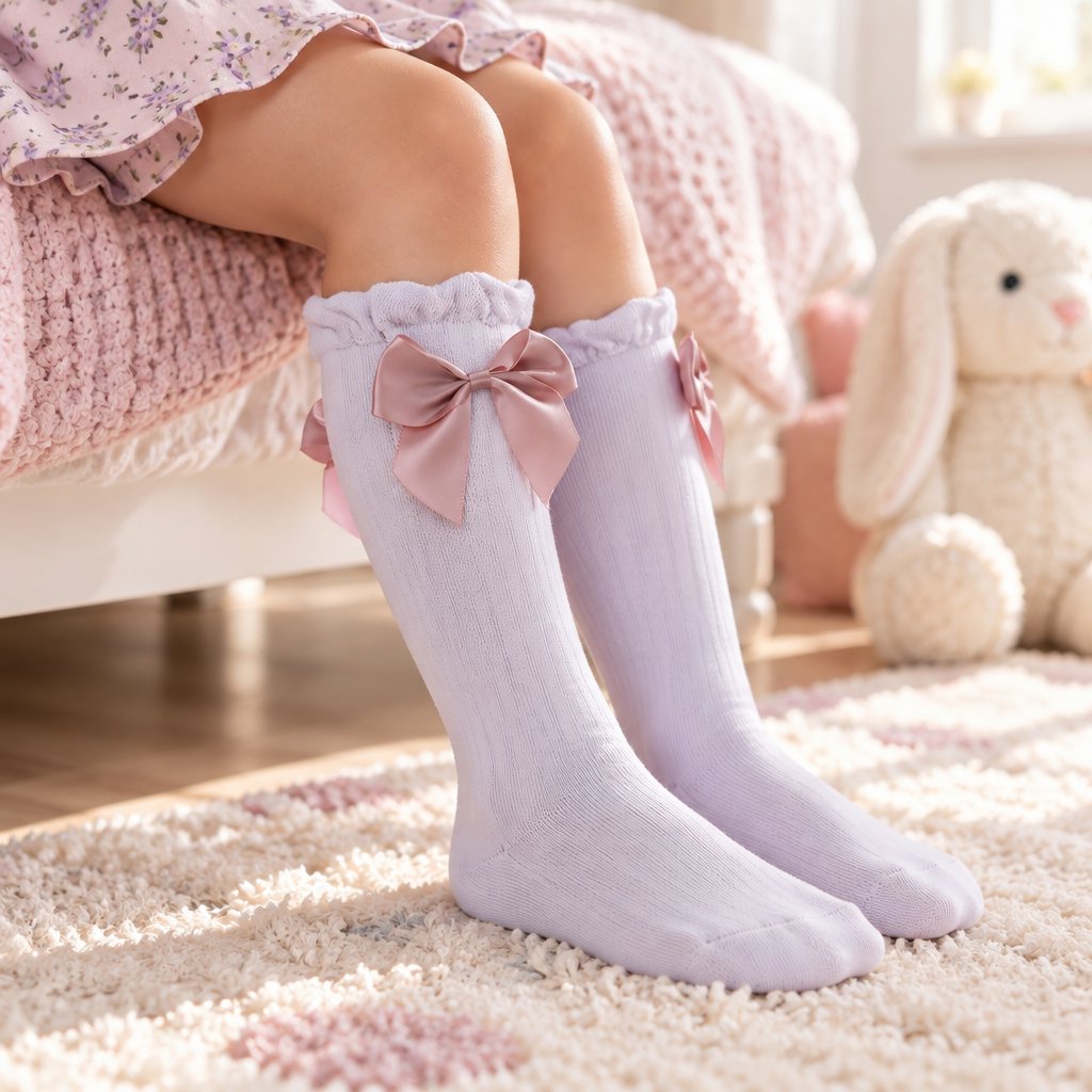 BO-22276 knee high socks - Purple/M
