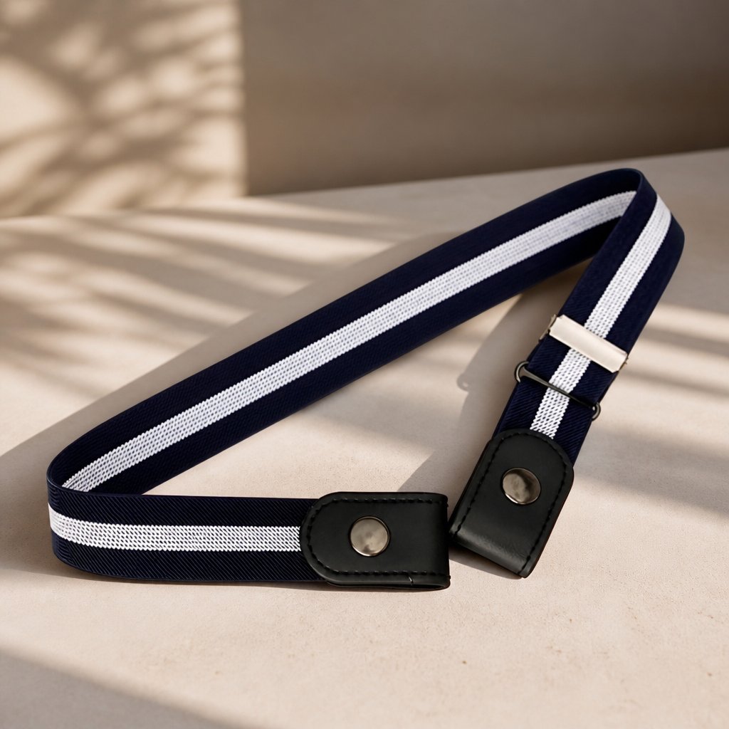 Elastic Belt - Dark blue/Grey