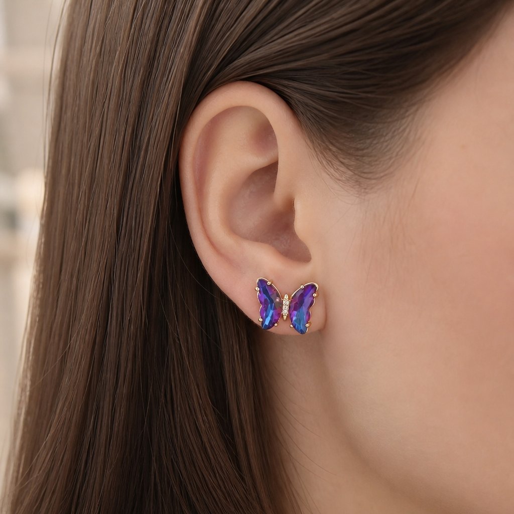 LO-29243 Earrings - Purple