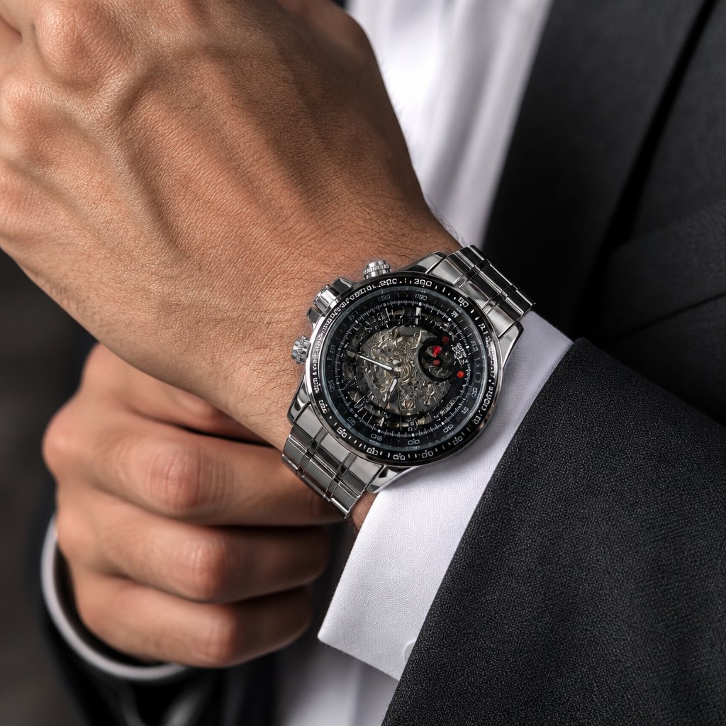 BO-3053 Watch - Silver/Black