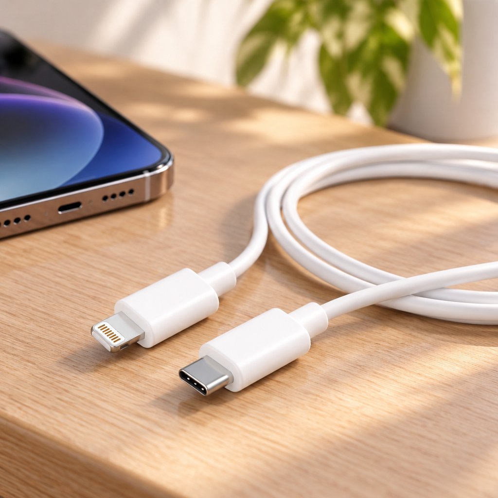Tactical Smooth Thread Cable USB-C/Lightning - 1m - White