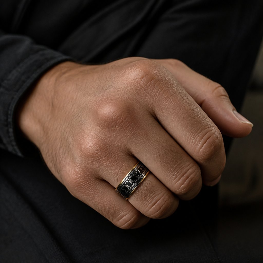 OL-32014 Ring - Black/Gold/69mm