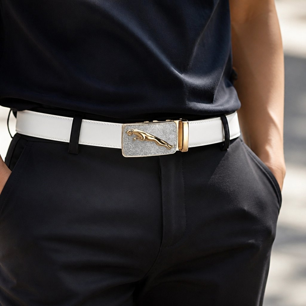 CH-4036 Belt - White/Gold