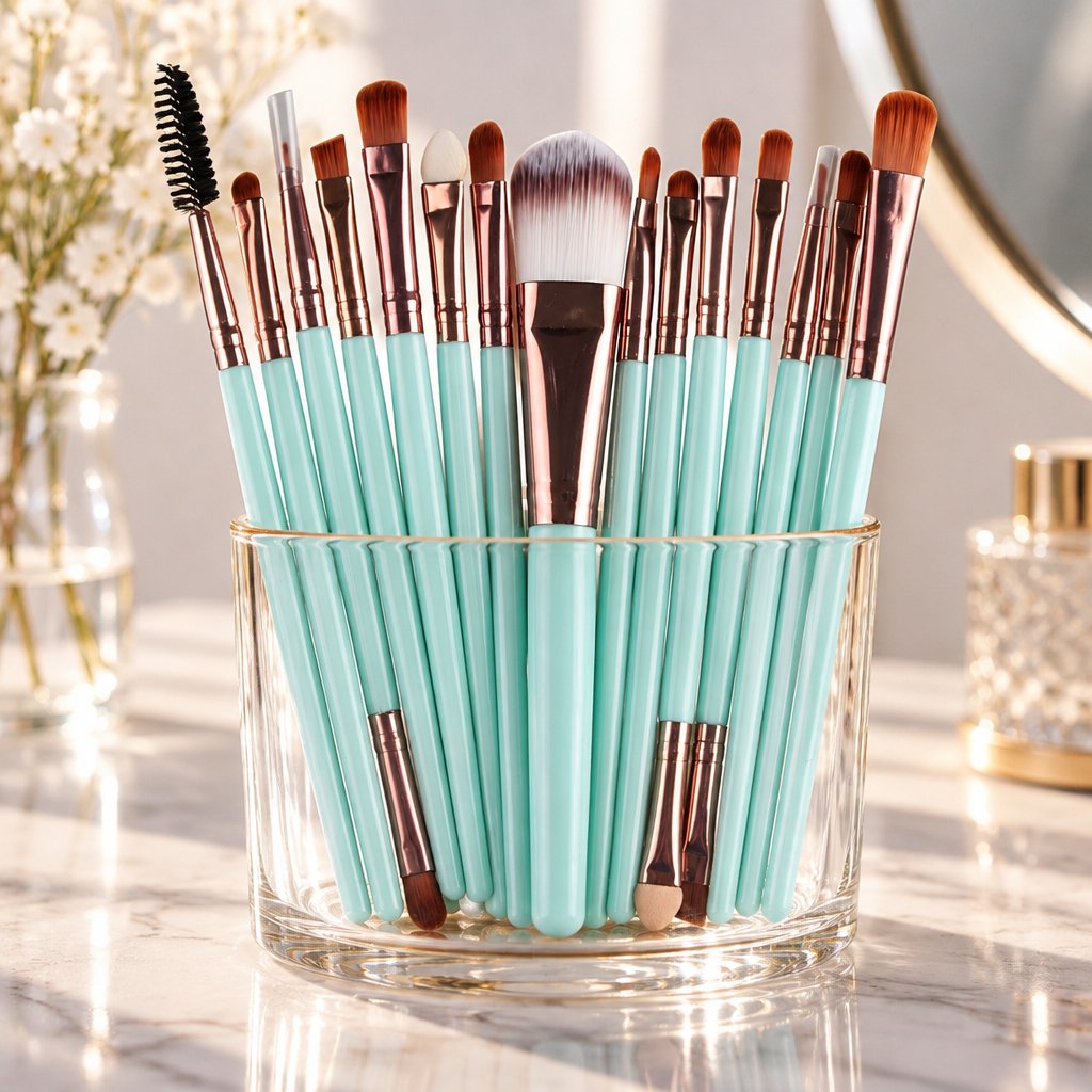 Lola Makeup Brushes - Turquoise