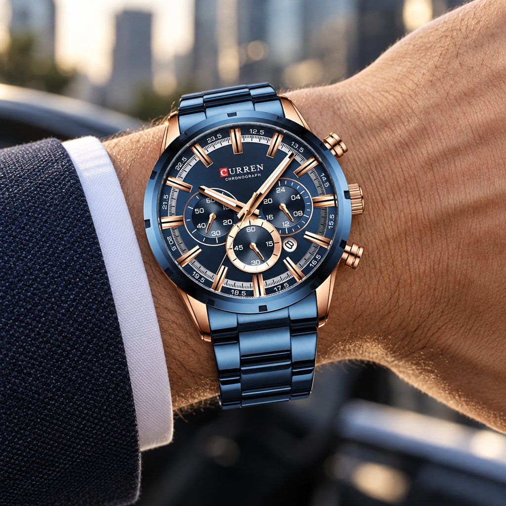 CURREN LU-6226 Watch - Blue